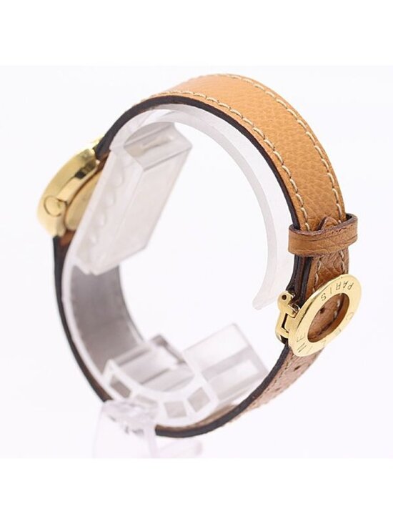 Celine And Round Quartz Gold Dial Watch